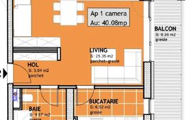 Apartament de vanzare, cu o camera ,40 mp, zona Calea Torontalului 