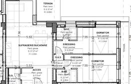 Apartament 3 camere, 93,5 mp, terasă 15,4 mp, zona centrala 