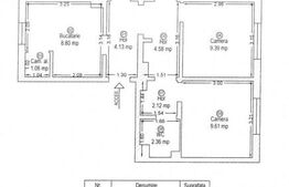 Apartament de vanzare, total decomandat, cu 4 camere, 79 mp, zona Girocului