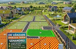 Terenuri de vânzare în Sânandrei | Parcele 500-700 mp, Utilități la Front