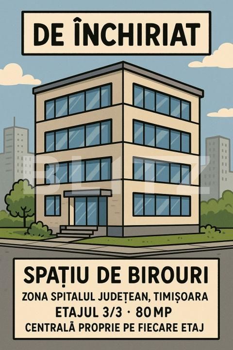 Spațiu birouri de închiriat Spitalul Judetean - 172633SIB | BLITZ Timișoara | Poza1