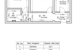 Apartament cu 2 camere, decomandat plus balcon, Etaj 3/4, zona Baile Neptun