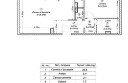 Apartament de vanzare, 2 camere, model mare, balcon, view, Andrei Saguna 