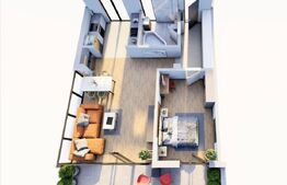 Apartament cu 2 camere, etaj intermediar, terasa, Braytim