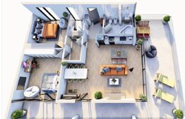 Apartament cu 2 camere, etaj intermediar, terasa, Braytim