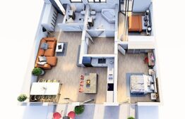 Apartament cu 3 camere, etaj intermediar, terasa, Braytim