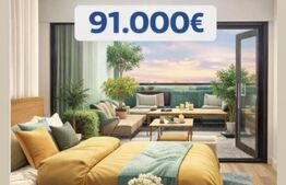 Apartament cu 2 camere + GRADINA 22 mp, TVA INCLUS