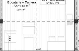 Apartament tip studio, 40 mp utili, 1 loc de parcare, Etaj 1, Giroc