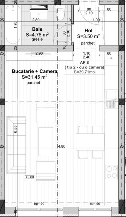 Garsonieră de vânzare Giroc - 177327AV | BLITZ Timișoara | Poza2