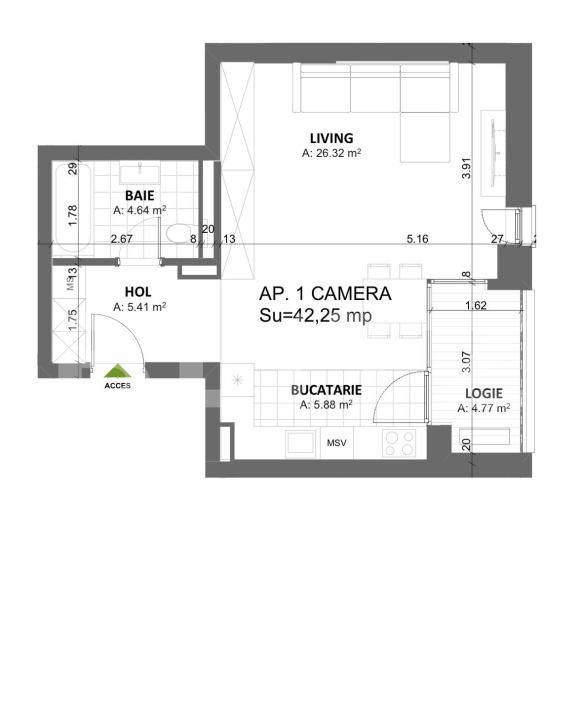 Garsonieră de vânzare Torontalului - 177608AV | BLITZ Timișoara | Poza2