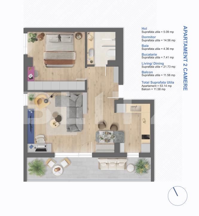 Apartament de vânzare 2 camere Aradului - 179761AV | BLITZ Timișoara | Poza6
