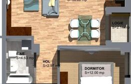 Apartament 2 camere, 55 mp, zona Torontalului