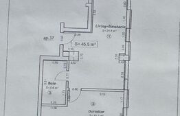 Apartament cu 2 camere, 46 mp, zona Soarelui