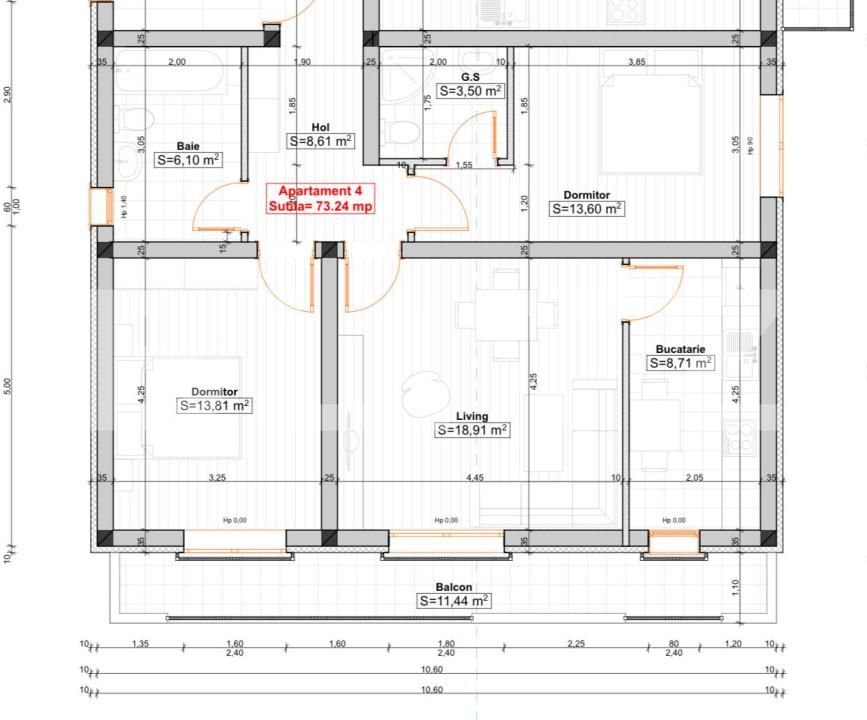 Spatiu și rafinament: Apartament cu 3 camere și balcon generos