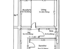 Apartament 2 camere aproape de principala 59mp
