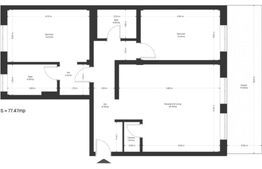 Apartament 3 camere, 77.47 mp utli+ grădină 17 mp utili, zona Ghirodei