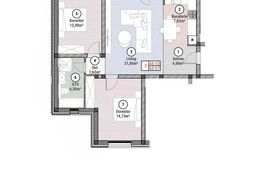 Apartament cu 3 camere 68 mp utili + grădină 100 mp, Moșnița Nouă