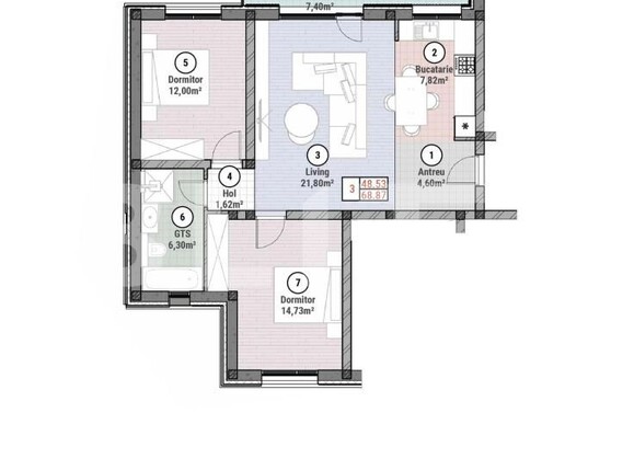 Apartament de vânzare 3 camere Mosnita Noua - 183637AV | BLITZ Timișoara | Poza1