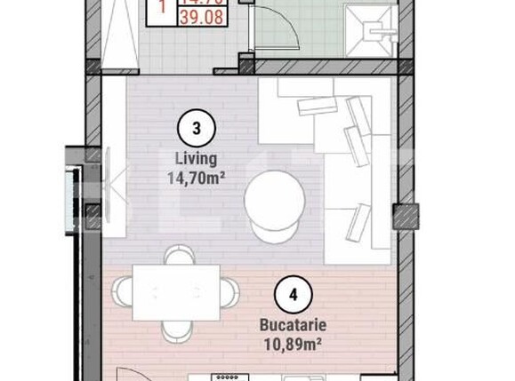 Garsonieră de vânzare Mosnita Noua - 184045AV | BLITZ Timișoara | Poza1