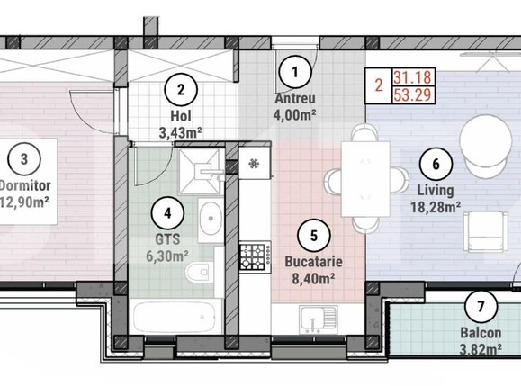 Apartament de vânzare 2 camere Mosnita Noua - 184046AV | BLITZ Timișoara | Poza1