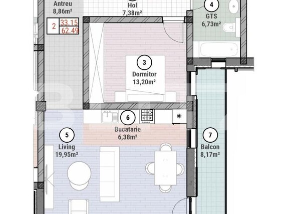 Apartament de vânzare 2 camere Mosnita Noua - 184054AV | BLITZ Timișoara | Poza1