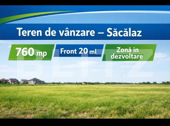 Teren de vânzare Sacalaz - 184687TV | BLITZ Timișoara | Poza1