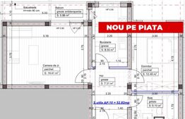 Apartament 2 camere decomandat – loc de parcare 53MP