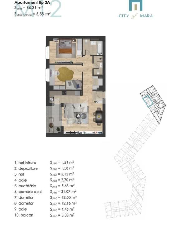 Apartament de vânzare 3 camere Circumvalatiunii - 186167AV | BLITZ Timișoara | Poza4