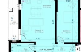 Apartament 2 Camere | 59 mp Utili | Zona Aradului