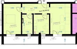 ​Apartament 2 Camere, 57mp | Zona Aradului | Etaj 1