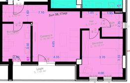Apartament 2 camere, 56.17 mp, zona Aradului 