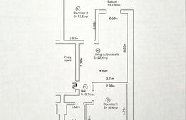 Apartament 3 camere 60mp Mosnita Noua