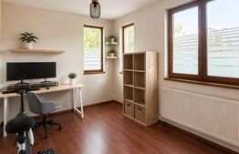 Casă individuală mobilată în stil scandinav, curte amenajată, 135 mp