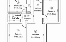 Apartament 3 camere decomandat, 86.50 mp, zona Iosefin