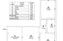 Apartament 3 camere, 63 mp, zona Piata Maria