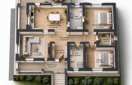 Casă individuală cu interior la roșu, teren 804 mp, Pișchia