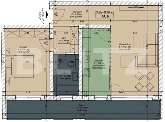 Apartament de vânzare 2 camere Giroc - 207087AV | BLITZ Timișoara | Poza6