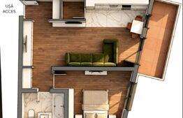 Apartament 2 camere, 51.49 mp, zona Giroc, pret cu TVA inclus