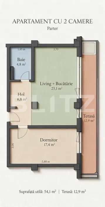 Apartament de închiriat 2 camere Lipovei - 208885AI | BLITZ Timișoara | Poza6