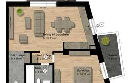 Vanzare 2 camere, 54 mp, 2 balcoane, zona Iosefin