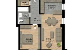 Apartamant 2 camere, 56 mp, optional parcare