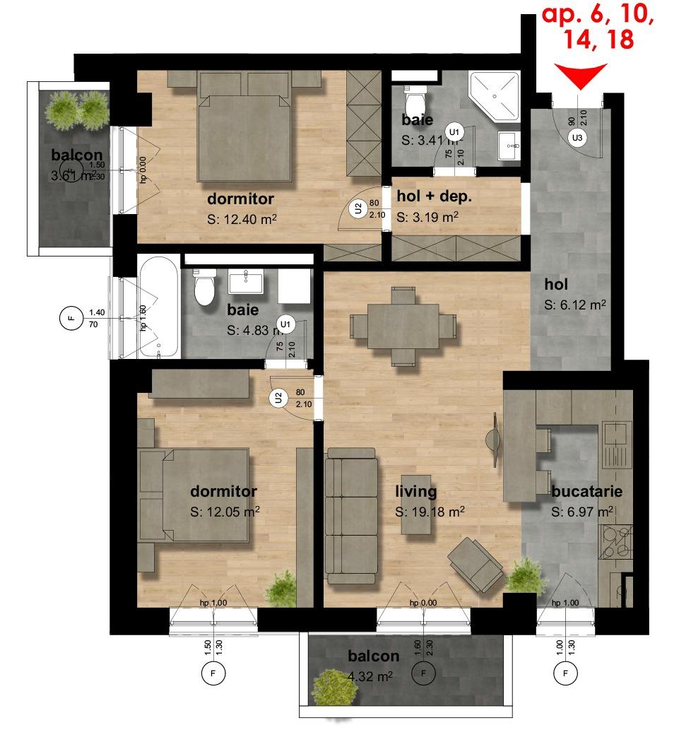 Apartament de vânzare 3 camere Iosefin - 63180AV | BLITZ Timișoara | Poza2
