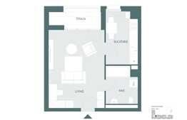 Apartament 1 camera, 37 mp utili, terasa 