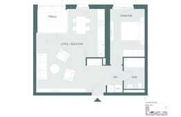 Apartament 2 camere, 54 mp utili, terasa 