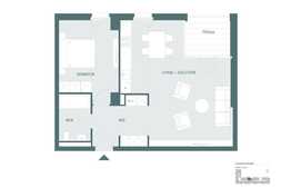 Apartament 2 camere, 59 mp utili, terasa si parcare inclusa