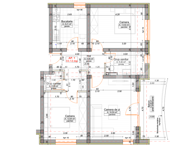 Apartament de vânzare 3 camere Girocului - 65294AV | BLITZ Timișoara | Poza1