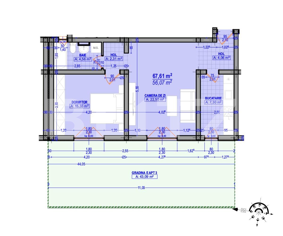 Apartament de vânzare 2 camere Plopi - 65620AV | BLITZ Timișoara | Poza1