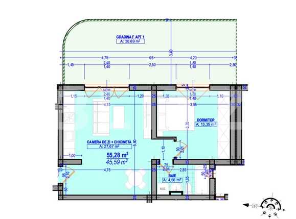 Apartament de vânzare 2 camere Plopi - 65622AV | BLITZ Timișoara | Poza1