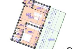 Apartament 2 camere, 54mp ,40 mp gradina, zona Magheru 