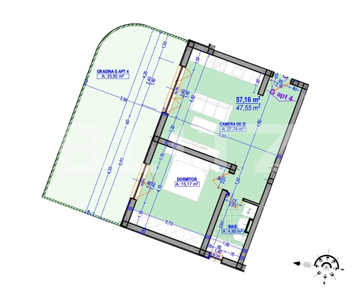 Apartament de vânzare 2 camere Plopi - 65635AV | BLITZ Timișoara | Poza1